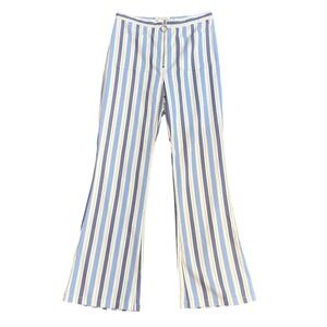 Urban Outfitters Striped Flare Pants Boho Y2K Retro High Rise Ring Zip Size 6